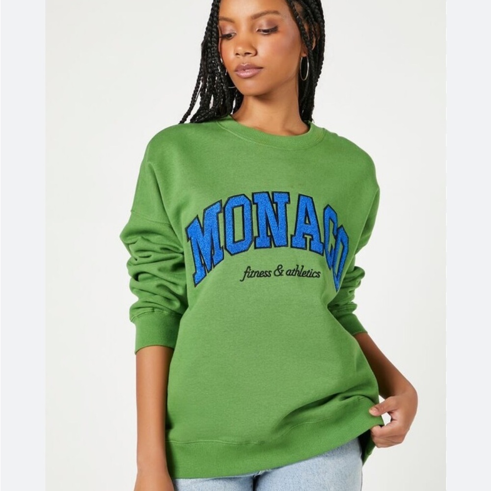 Monaco Green Graphic Sweatshirt Size XSmall